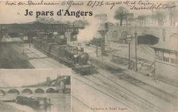 Angers * Souvenir De La Ville * Je Pars D'angers * Train Gare Ligne Chemin De Fer - Angers