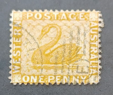 WESTERN AUSTRALIA 1872 SWAN CAT GIBBONS N 76 WMK CROWN CC PERF 14 - Used Stamps