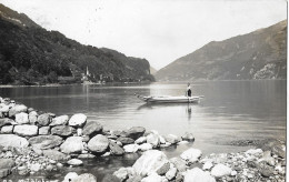 WALENSEE ► Ruderboot Auf Dem Walensee Mit  Mühlehorn Anno 1930  ►mit Stempel Gastahus Z.Traube Mühlehorn◄ - Mühlehorn