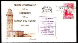 CUBA 1948 Lighthouse ,Leuchtturm,Phares FDC , Architecture (**) VERY RARE - Cartas & Documentos