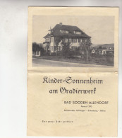 C6307) BAD SOODEN - ALLENDORF - Kinder Sonneheim Am Gradierwerk - Schöne Alte Broschüre Mit BILDERN - Bad Sooden-Allendorf