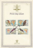 Venda - 1983 - Migratory Birds Vogel Zugvogel - Complete Set On Collectors Card - Venda