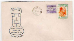 CUBA 1951 Chess,Schach,Échecs,Rook,FDC(**) VERY RARE - Cartas & Documentos