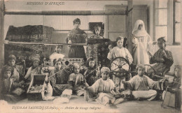 Algérie - Missions D'Afrique - Djemaa Sahridj (Kabylie) - Atelier De Tissage Indigène - Carte Postale Ancienne - Métiers