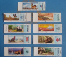 2007 China Revenue Stamp， Rare Wild Animals，9v MNH - Gebruikt