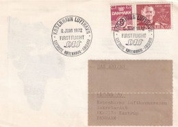 Danemark - 1er Vol - Enveloppe - Luftpost