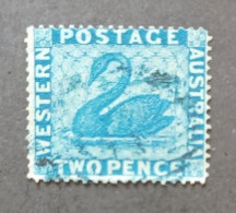 WESTERN AUSTRALIA 1861 SWAN CAT GIBBONS N 37 PERF 15 1/2 - Usati