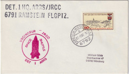 ALLEMAGNE / GERMANY - 1982 Berlin Mi.659 On Commemorative Cover (Columbia Shuttle 3rd Launch) Used RAMSTEIN US Air Base - Lettres & Documents