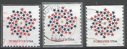 USA 2016 Patriotic Spiral Cpl 3v Issue SC. # 5130 Coil + # 5130a Coil Plate Number + #  5130 Booklet - Coils & Coil Singles