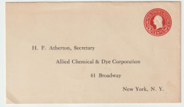 6322 Postal Stationery ENTIER POSTAL ATHERTON BROADWAY NEW YORK - 1901-20