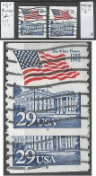 USA 1992 Flag Over White House C.29 COIL Used SC.# 2609 Nice Variety Plate #4 Modified  !!! - Coils & Coil Singles