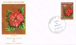 49385. Carta F.D.C. PAPEETE (Polynesie Française) 1978. Flowers, Fleurs, HIBISCUS - Storia Postale