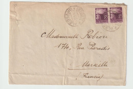 6328 Lettre Cover ITALIA ITALIE 1948 ALESSANO MARSEILLE ROBION - Frankeermachines (EMA)