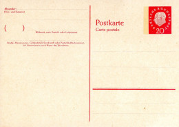 93341) BRD - ▭ P 44II ∗ 20Pf Heuss II, Postleitzahl-Klammer, Lumogen 4x22mm - Postkaarten - Ongebruikt