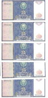 OUZBEKISTAN 25 SUM 1994 UNC P 77 ( 5 Billets ) - Uzbekistan