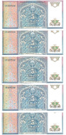 OUZBEKISTAN 5 SUM 1994 UNC P 75 ( 5 Billets ) - Ouzbékistan