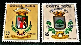 Costa Rica, 1969, Coat Of Arms. Michel No ; 763,764 - Timbres