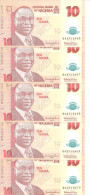 NIGERIA 10 NAIRA 2013 UNC P 39 D ( 5 Billets ) - Nigeria