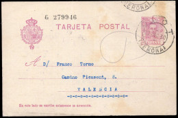 Gerona - Edi O EP 57 - Entero Postal Mat "Olot 27/12/30" - 1850-1931