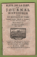 JOURNAL HISTORIQUE SUR MATIERES DU TEMS 04 1730 - CONCERT CLERMONT AUVERGNE - FEU D'ARTIFICE SEVILLE / TOSCANE / PAPE - Journaux Anciens - Avant 1800