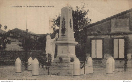 82 GRISOLLES LE MONUMENT AUX MORTS CPA BON ETAT - Grisolles