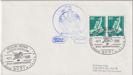 ALLEMAGNE / GERMANY - 1985 - Pair Mi.850 40pf Spacelab On Cover From The Weßling (Oberbay) Raumfahrt-Ausstellung - Covers & Documents