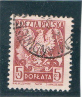 POLOGNE    1950  Taxe  Y. T.  N° 119  à  124  Incomplet  Oblitéré - Strafport