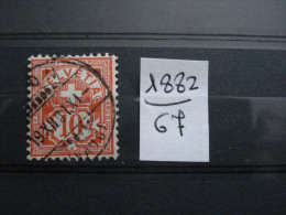 Suisse 1882-99 - Marque De Contrôle A  10c Rouge-orangé - Y.T 67 - Oblitéré - Used - Used Stamps
