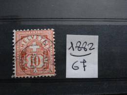 Suisse 1882-99 - Marque De Contrôle A  10c Rouge - Y.T 67 - Oblitéré - Used - Used Stamps
