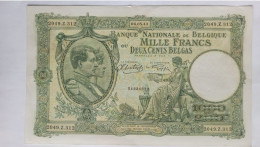 Billet Banque De Belgique  1000 Francs Ou 200 Belgas 06/05/1943 - 1000 Francos & 1000 Francos-200 Belgas