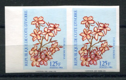 RC 24802 COTE D IVOIRE N° 701F - 125F FLEURS DE BAOBAB PAIRE NON DENTELÉE NEUF ** MNH TB - Côte D'Ivoire (1960-...)