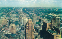 Postcard USA United States > MI - Michigan > Detroit Aerial View Of Downtown 1959 - Detroit