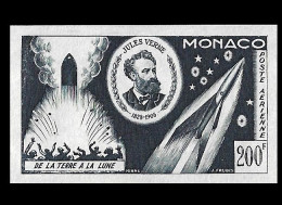 Monaco Poste Aérienne N°60** Non Dentelé, Essai De Couleur. Jules Verne .RARE. - Variedades Y Curiosidades