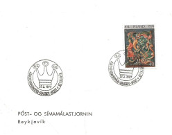 Iceland Island 1977  Card With Special Cancellation Chess Spassky  Reykjavik  Cancelled 27.2.1877 - Briefe U. Dokumente