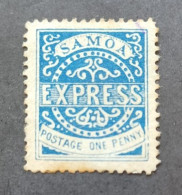SAMOA 1877 INDEPENDENT KINGDOM OF SAMOA CAT GIBBONS N 4 PERF 12 X 11 3/4  X EXPRESS BROKEN MNG PARTIAL GUM - Samoa