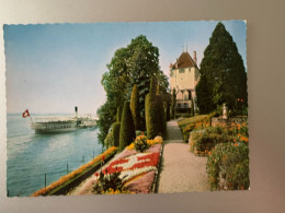 OBERHOFEN AM THUNERSEE SCHLOSSPARK OBERHOFEN LAC DE THOUNE PARC DU CHATEAU PHOTO-EDITION ARTHUR BAUR  SUISSE CPM - Oberhofen Am Thunersee