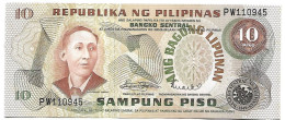 PHILIPPINES 1978  10 Piso  ABL #161a  MABINI  Sign. Marcos, Licaros  Billets  NEUFS - Philippines