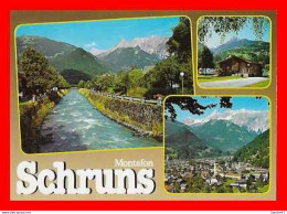 CPSM/gf  SCHRUNS (Autriche).  Litz-Bachpromenade Mit Golm, Multivues...*424 - Schruns