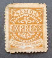 SAMOA 1877 INDEPENDENT KINGDOM OF SAMOA CAT GIBBONS N 20 PERF 11 1/4 X 11 3/4 X EXPRESS NOT BROKEN MNHL - Samoa