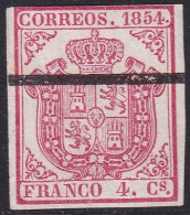 Spain 1854 Sc 25 Espana Ed 32Ma Specimen (muestra) MNGAI(*) - Unused Stamps