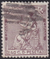 Spain 1873 Sc 196 Espana Ed 136 Used Barras De Valencia Cancel - Used Stamps