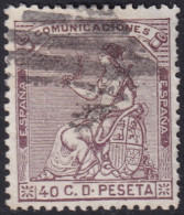 Spain 1873 Sc 196 Espana Ed 136 Used Barras De Valencia Cancel - Usados