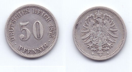 Germany 50 Pfennig 1875 F - 50 Pfennig