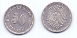 Germany 50 Pfennig 1875 G - 50 Pfennig