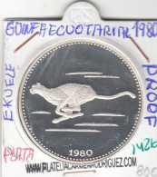 CR1426 MONEDA GUINEA ECUATORIAL 2000 EKUELE PLATA 1980 PROOF - Equatoriaal Guinea