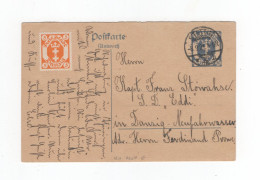 1921 Danzig 30 Pfg Ganzsache - Antwortkarte Mit Zusatzfrankatur Gest. Stettin Nach Neufahrwasser P13 A - Postwaardestukken