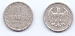 Germany 1 Mark 1924 J - 1 Marco & 1 Reichsmark