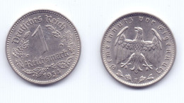 Germany 1 Reichsmark 1934 F - 1 Reichsmark