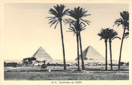 EGYPTE - Pyramides De GISEH - Carte Postale Ancienne - Guiza