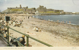 Castle And Beach, Peel, Isle Of Man - Ile De Man